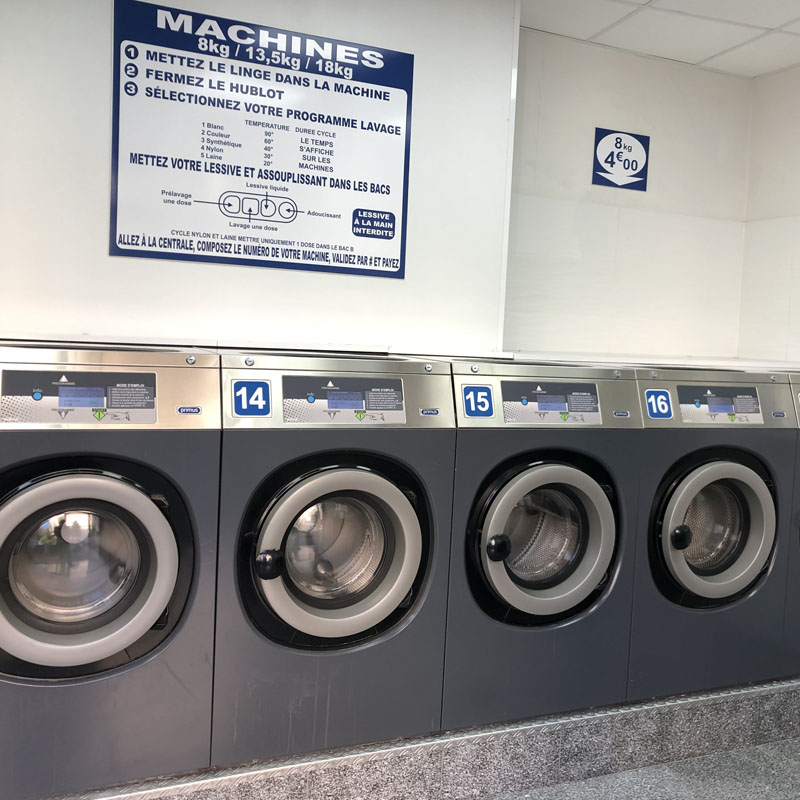 Laverie automatique Noisy-le-Sec 93 - 1 3 rue Anatole France - Machines à laver professionnelles grande capacité tapis rideaux couettes