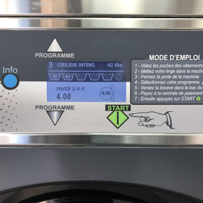 Laverie automatique Noisy-le-Sec 93 - 1 3 rue Anatole France - Programmes complets Machines à laver professionnelle 7 à 16 kg